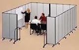 Commercial Edition Portable Partition, Gray, 6' h x 13'1'' Open Length