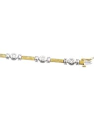Clevereves 14K Yellow Gold White Gold 1 Ct Tw Two Tone Diamond Bracelet