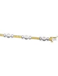 14K White And Yellow Gold Two Tone Diamond Bracelet