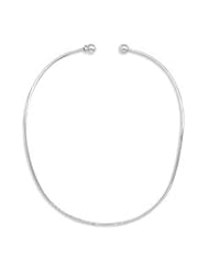 Collar Necklace Round 2mm Sterling Silver with Removable Ball End