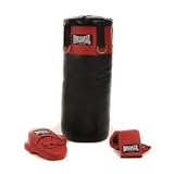 Lonsdale Complete Punch Bag Set Red One Size