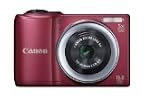 Canon PowerShot A810 16MP Point-and-Shoot Digital Camera (Red) with 4GB Card, Camera Case