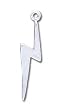 Solid Sterling Silver Lightning Bolt Pendant