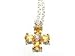 Yellow Sapphire and Diamond Floral Pendant Necklace, 18k White Gold, TW 1.00 Carat