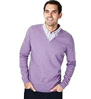 Pure Cotton Checked Mock Layer Shirt Jumper