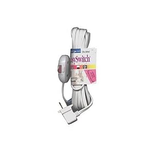 Woods 359W 16 2 Extension Cord with Switch, Wired Remote On Off, White, 15-Foot by 