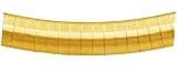 14k Gold Lightweight Domed Omega Chain-6mm 16 or 18