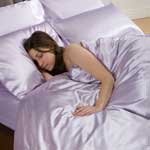 Kitchen & Housewares : 6pce Satin Lilac King Size Duvet Cover Set(inc 1 duvet cover, 1 fitted sheet,4 pillowcases)
