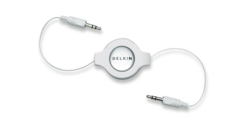 Belkin RETRACTABLE CAR STEREO CABLE(3.5mm/3.5mm: 5feet White color (1.5 meters)) F3X1773-4.5