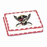Pirate Skull Birthday Cake Edible Image