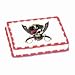 Pirate Skull Birthday Cake Edible Image