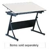 Safco(R) Planmaster Drafting Table Base, 27 3/4in.-35 1/2in.H x 42 7/8in.W x 29 1/2in.D, Black