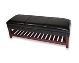 4D Concepts Large Faux Leather Bench with Lift Top