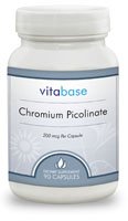Vitabase Chromium Picolinate Supports Healthy Blood Sugar Levels 200 mcg 90 Capsules (Pack of 4)