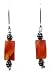 Sterling Silver Genuine Carnelian Drop Earrings