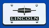 Lincoln Logo and Name in Chrome on Chrome License Plate
