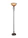Dale Tiffany TR80101 Garden Leaf Torchiere Lamp, Antique Golden Sand and Handpainted Glass Shade