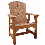 Adirondack Deck Chair (Natural Wood) (40H x 27W x 26D)