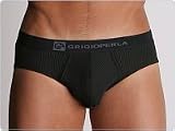 Review   / GrigioPerla Striped Brazil Briefs Black