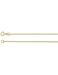 1.0 mm Twisted, Wheat Chain 14K Yellow 7 Inch Ch519