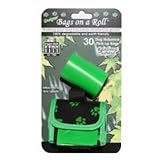 Doggie Walk Designer Bags Green Paws on Black Rainforest Scented