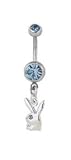 Aqua Bunny Belly Ring