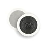 BIC America M-SR6D 150-Watt 2-Way In-Ceiling Speaker with Dual Tweeters, White