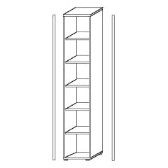 Combi+ Eckteil Schenkell.68,1Ah/grau 5B�D.6ORDNERH.2ECKL.4GLEIT.SM