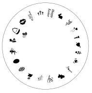 Design Wheel-Easter-Valentine Nail Master Stencil Shield