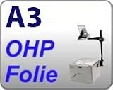 Produkt-Bild: OHP Folie A3, 100 Kopierfolien, Overhead OHP Folie A3 f&uuml;r Kopierer, 100 Folien (VE)