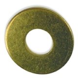 #6X3/8 Outer Diameter Brass Flat Washer (100 count)