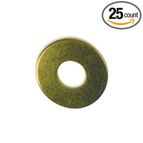 1/2X1 1/4 Outer Diameter Brass Flat Washer (25 count)