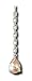 Rhodium Plated Pendant with Small Round Champagne CZs and a Large Pear Champagne Drop