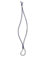 Authentic Chamilia Royal Purple Silk Necklace with Sterling Silver Teardrop 1213-0008