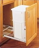 Single 35 Quart Bottom Mount Pull-Out Waste Container
