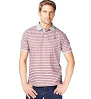 Blue Harbour Pure Cotton Striped Polo Shirt