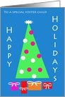 Happy Holidays Tree, Foster Child Card Happy Holidays Tree, Foster Child Card