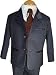 Childs Tuxedo - Black with Brown Satin Vest and Long Tie