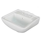 Small Wall-Hung Bathroom Sink 12.4"x11" White
