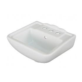 Small Wall-Hung Bathroom Sink 12.4"x11" White