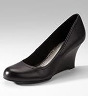 Footglove™ Original Freshfeet Leather Slip-On Wedge Shoes with Insolia® & Silver Technology
