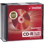 IMATION CD-R MEDIA 52X 700MB 80MIN SLIM JEWEL CASE TAA 10-PK (Retail)