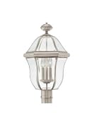 Quoizel SX9013P Sussex 3-Light Outdoor Post Lantern, Pewter