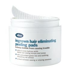 bliss ingrown hair elminating peeling pads