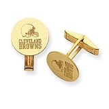 14K Cleveland Browns Disc Cuff Links - NF477