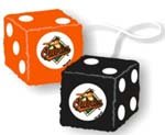 Official MLB Major League Baseball Licensed Team Logo Fuzzy Dice shape Mirror Danglers - Baltimore Orioles