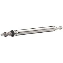 SMC CJ1 Series Brass Air Cylinder, Compact, Double Acting, Basic Style Mounting, Not Switch Ready, No Cushion