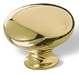 32mm Dia Bright Brass Knob