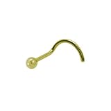 18 Gauge Gold Color Titanium Nose Screw