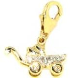 Baby Carriage, 14K Gold Diamond Charm